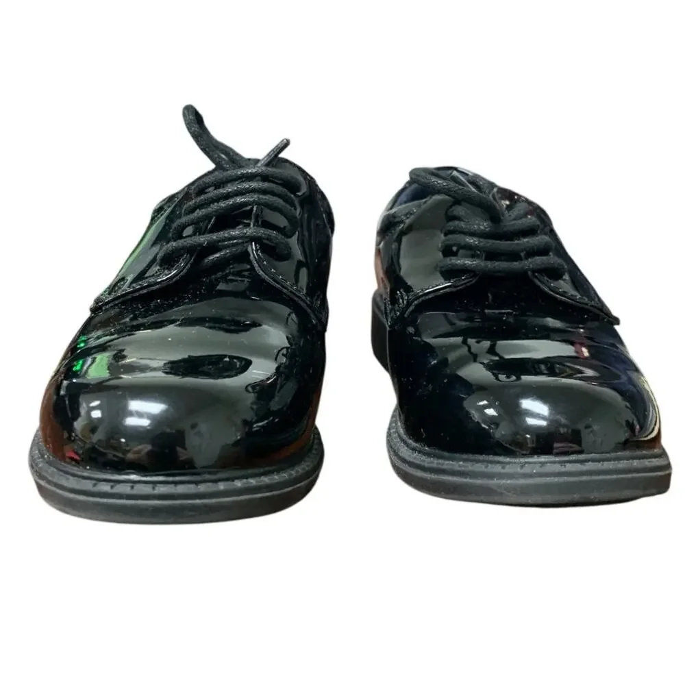 Bruno Marc Toddler Boys Size 10 Black Faux Leather Classic Oxfords Dress Shoes